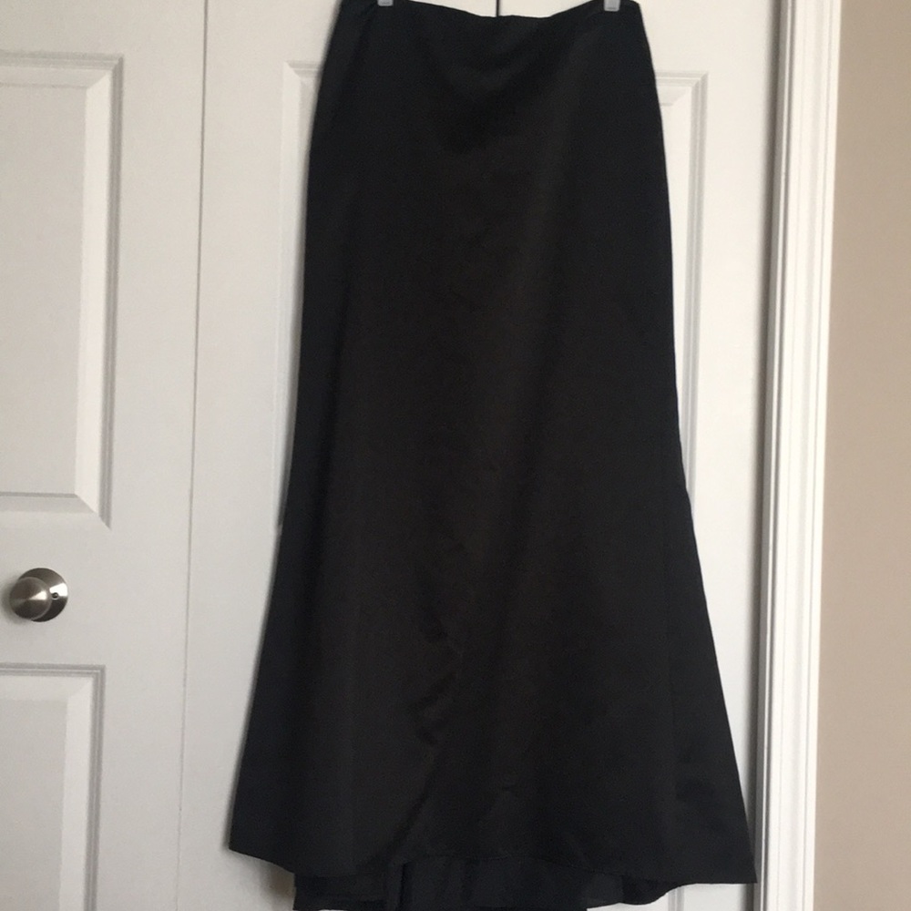 Black satin skirt